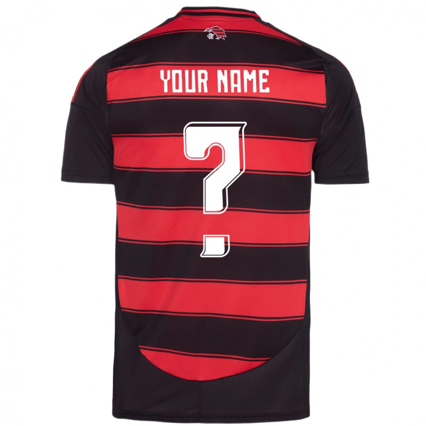 Danxen Kinderen Uw Naam #0 Rood Zwart Thuisshirt Thuistenue 2025/26 T-Shirt