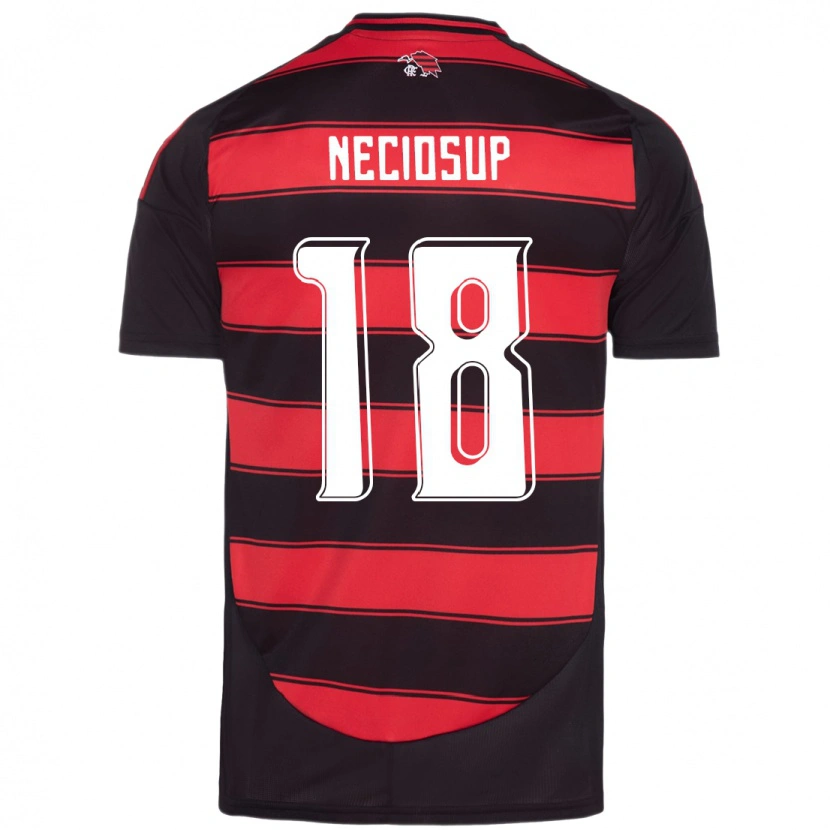 Danxen Kinderen Adriano Neciosup #18 Rood Zwart Thuisshirt Thuistenue 2025/26 T-Shirt