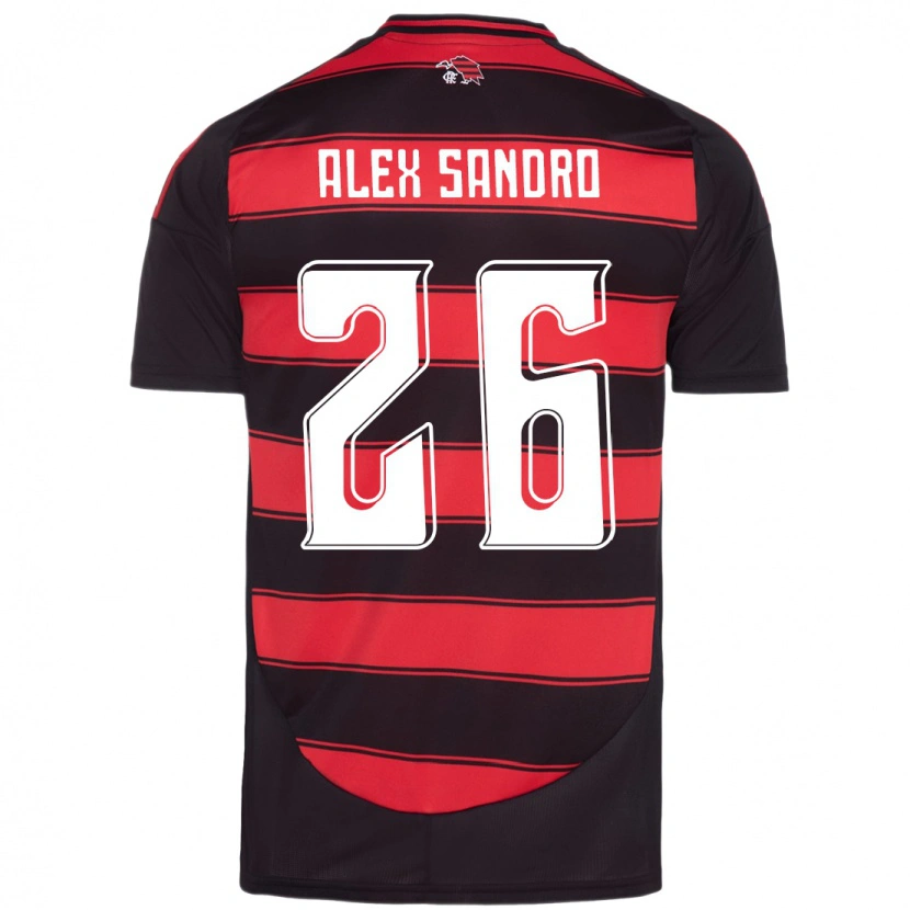 Danxen Kinderen Alex Sandro #26 Rood Zwart Thuisshirt Thuistenue 2025/26 T-Shirt