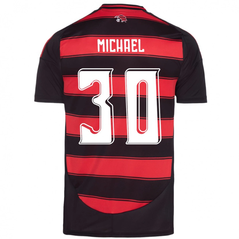 Danxen Kinderen Michael #30 Rood Zwart Thuisshirt Thuistenue 2025/26 T-Shirt