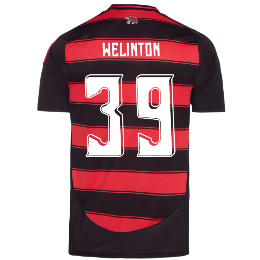 Danxen Kinderen Zé Welinton #39 Rood Zwart Thuisshirt Thuistenue 2025/26 T-Shirt