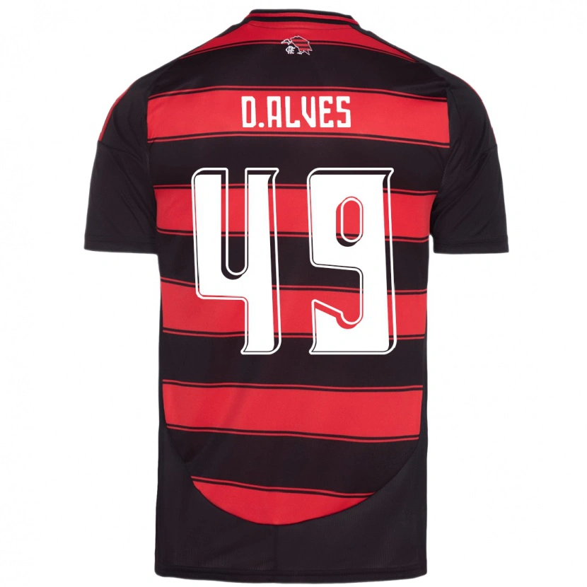 Danxen Kinderen Dyogo Alves #49 Rood Zwart Thuisshirt Thuistenue 2025/26 T-Shirt