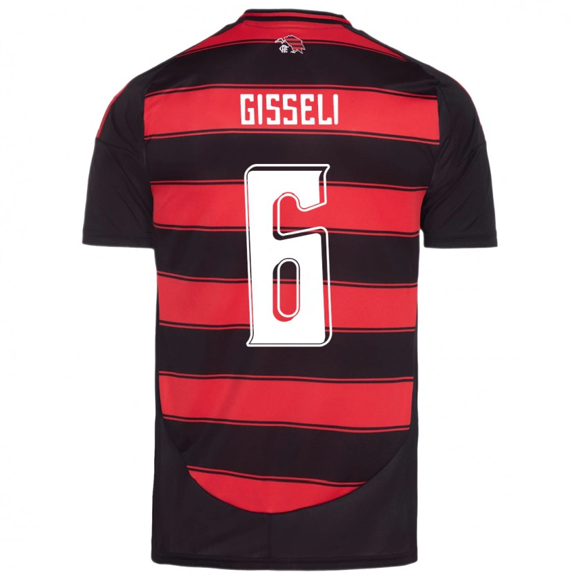 Danxen Kinderen Gisseli #6 Rood Zwart Thuisshirt Thuistenue 2025/26 T-Shirt