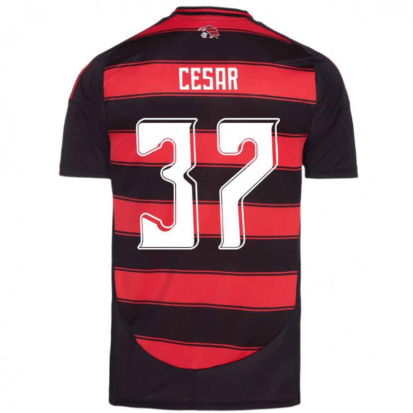 Danxen Kinderen Cesar #37 Rood Zwart Thuisshirt Thuistenue 2025/26 T-Shirt