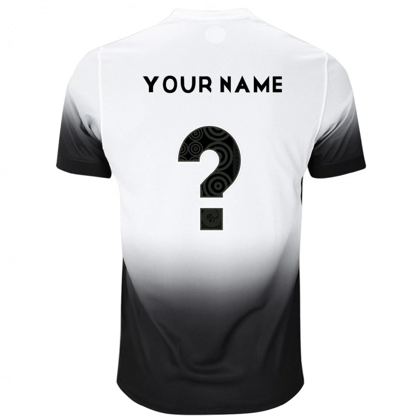 Danxen Kinderen Uw Naam #0 Wit Zwart Thuisshirt Thuistenue 2025/26 T-Shirt