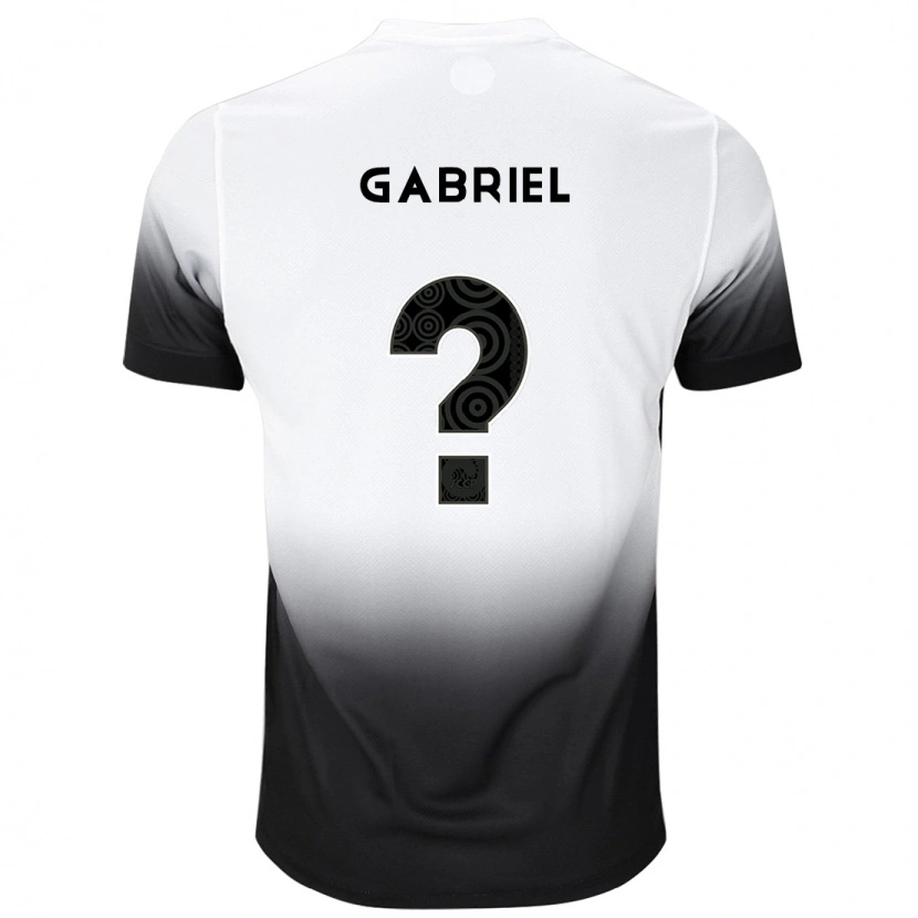 Danxen Kinderen Gabriel #0 Wit Zwart Thuisshirt Thuistenue 2025/26 T-Shirt