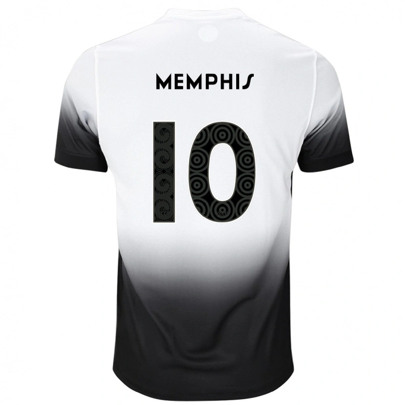 Danxen Kinderen Memphis Depay #10 Wit Zwart Thuisshirt Thuistenue 2025/26 T-Shirt
