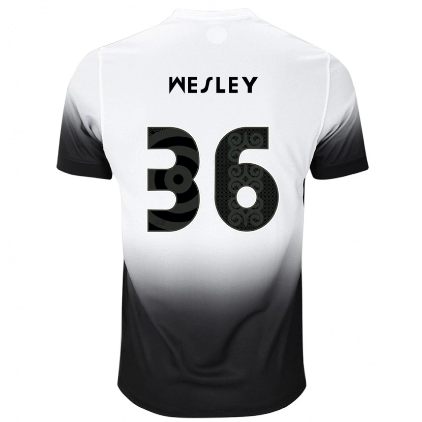 Danxen Kinderen Wesley #36 Wit Zwart Thuisshirt Thuistenue 2025/26 T-Shirt