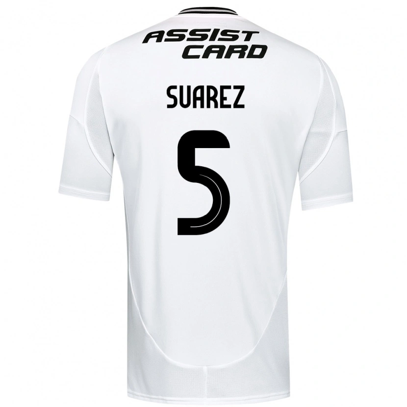 Danxen Kinderen Nicolás Suarez #5 Zwart Wit Geel Thuisshirt Thuistenue 2025/26 T-Shirt