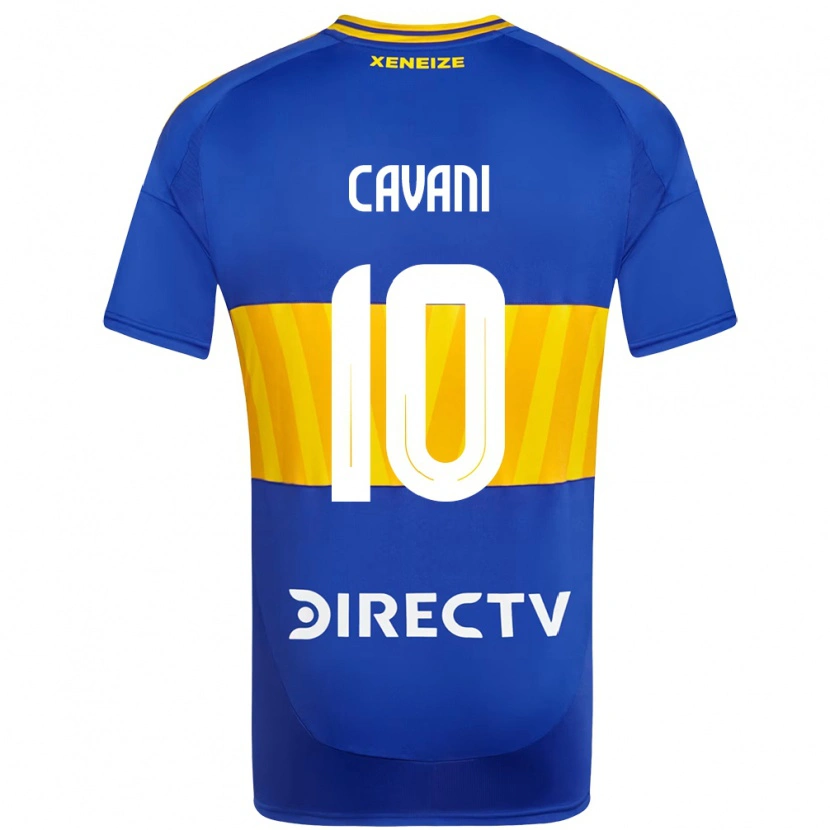 Danxen Kinderen Edinson Cavani #10 Koningsblauw Geel Thuisshirt Thuistenue 2025/26 T-Shirt