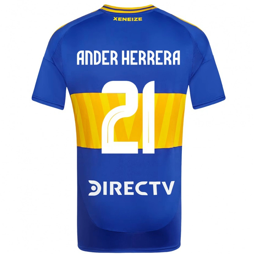 Danxen Kinderen Ander Herrera #21 Koningsblauw Geel Thuisshirt Thuistenue 2025/26 T-Shirt