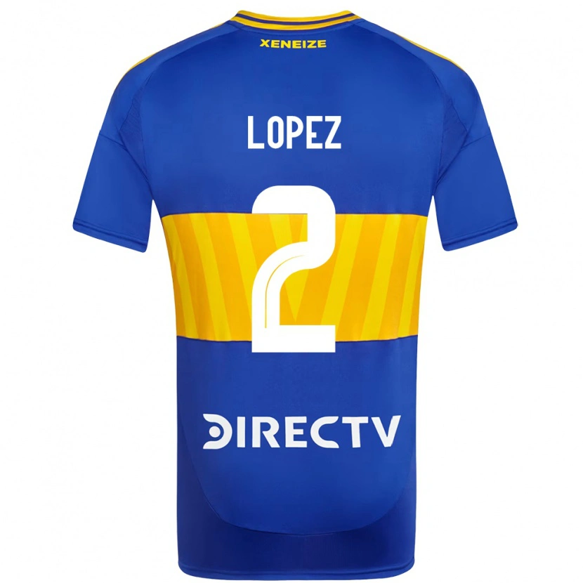 Danxen Kinderen Lisandro Lopez #2 Koningsblauw Geel Thuisshirt Thuistenue 2025/26 T-Shirt