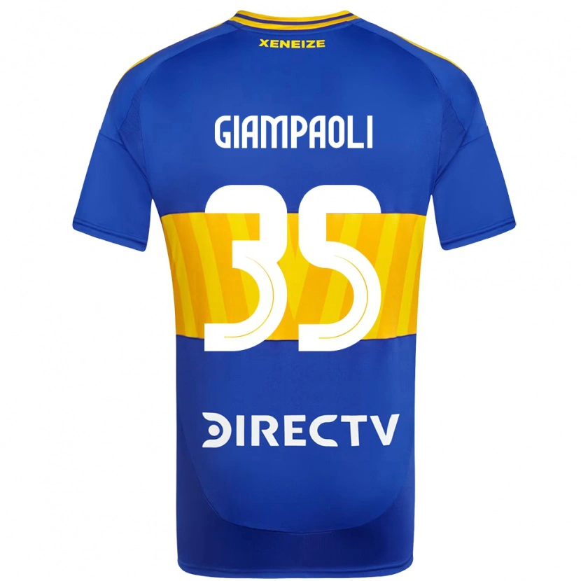 Danxen Kinderen Renzo Giampaoli #35 Koningsblauw Geel Thuisshirt Thuistenue 2025/26 T-Shirt