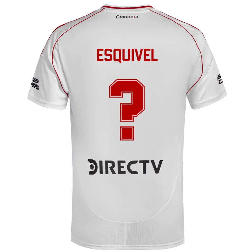Danxen Kinderen Felipe Esquivel #0 Wit Rood Thuisshirt Thuistenue 2025/26 T-Shirt