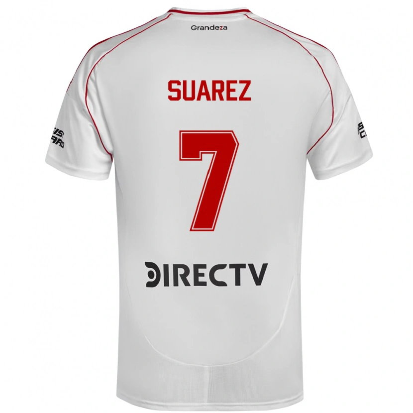 Danxen Kinderen Matias Suarez #7 Wit Rood Thuisshirt Thuistenue 2025/26 T-Shirt