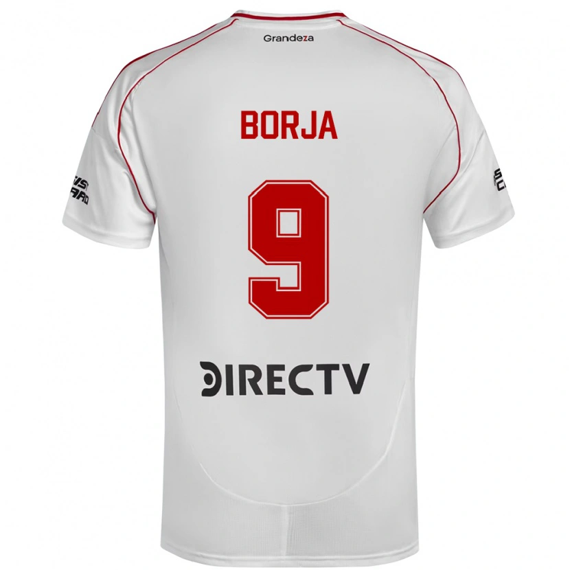 Danxen Kinderen Miguel Borja #9 Wit Rood Thuisshirt Thuistenue 2025/26 T-Shirt