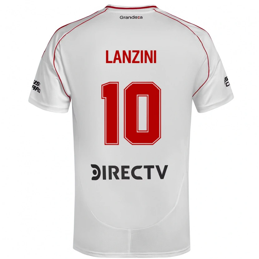 Danxen Kinderen Manuel Lanzini #10 Wit Rood Thuisshirt Thuistenue 2025/26 T-Shirt