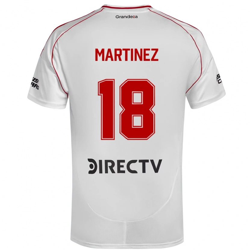 Danxen Kinderen Gonzalo Martínez #18 Wit Rood Thuisshirt Thuistenue 2025/26 T-Shirt