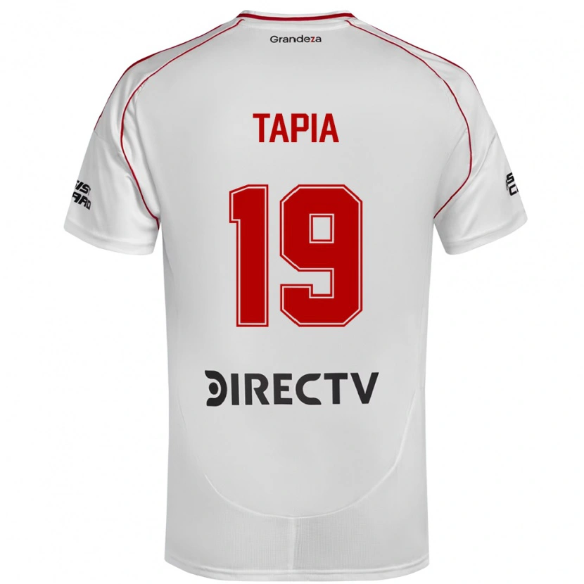 Danxen Kinderen Gonzalo Tapia #19 Wit Rood Thuisshirt Thuistenue 2025/26 T-Shirt