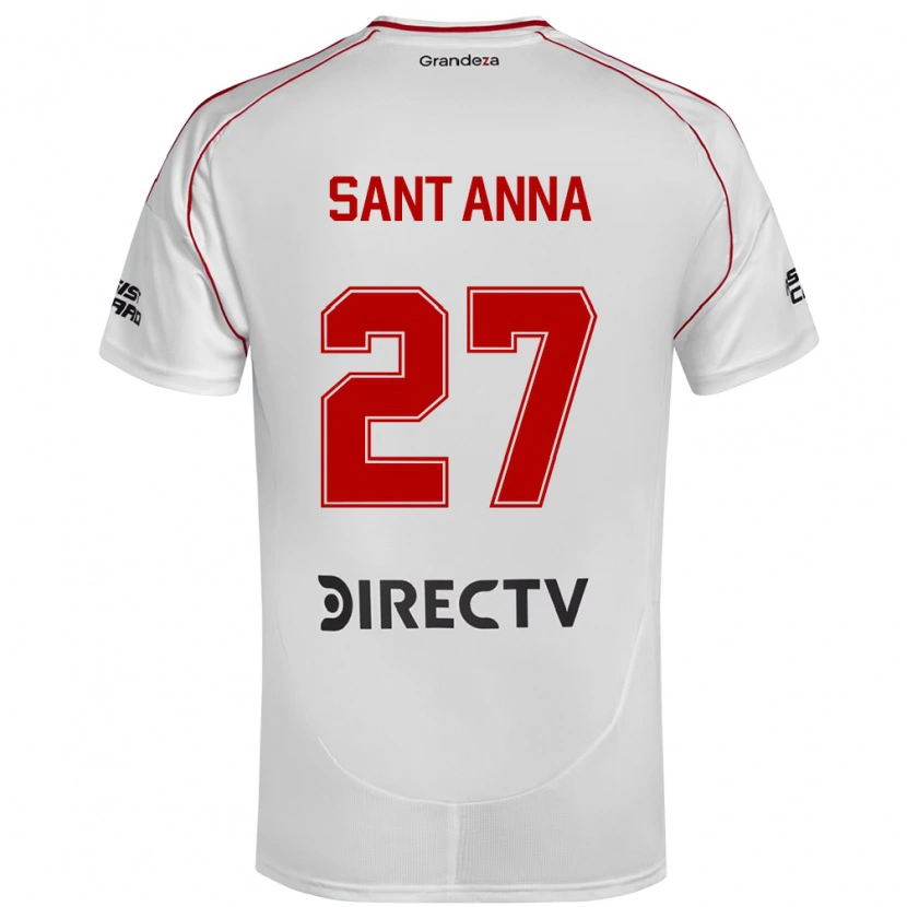 Danxen Kinderen Agustín Sant Anna #27 Wit Rood Thuisshirt Thuistenue 2025/26 T-Shirt