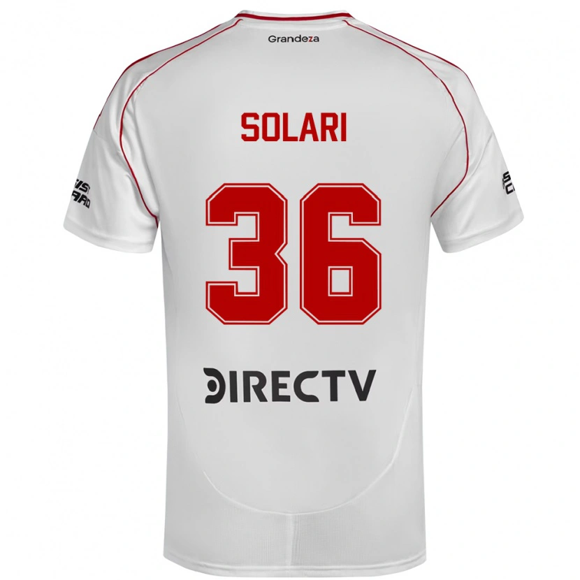 Danxen Kinderen Pablo Solari #36 Wit Rood Thuisshirt Thuistenue 2025/26 T-Shirt