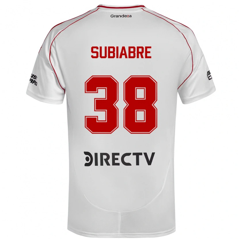 Danxen Kinderen Ian Subiabre #38 Wit Rood Thuisshirt Thuistenue 2025/26 T-Shirt