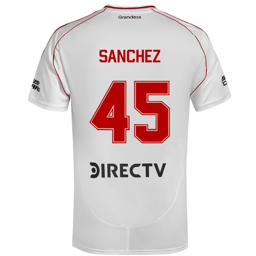Danxen Kinderen Sebastián Sánchez #45 Wit Rood Thuisshirt Thuistenue 2025/26 T-Shirt