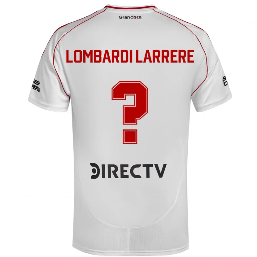 Danxen Kinderen Delfina Lombardi Larrere #0 Wit Rood Thuisshirt Thuistenue 2025/26 T-Shirt