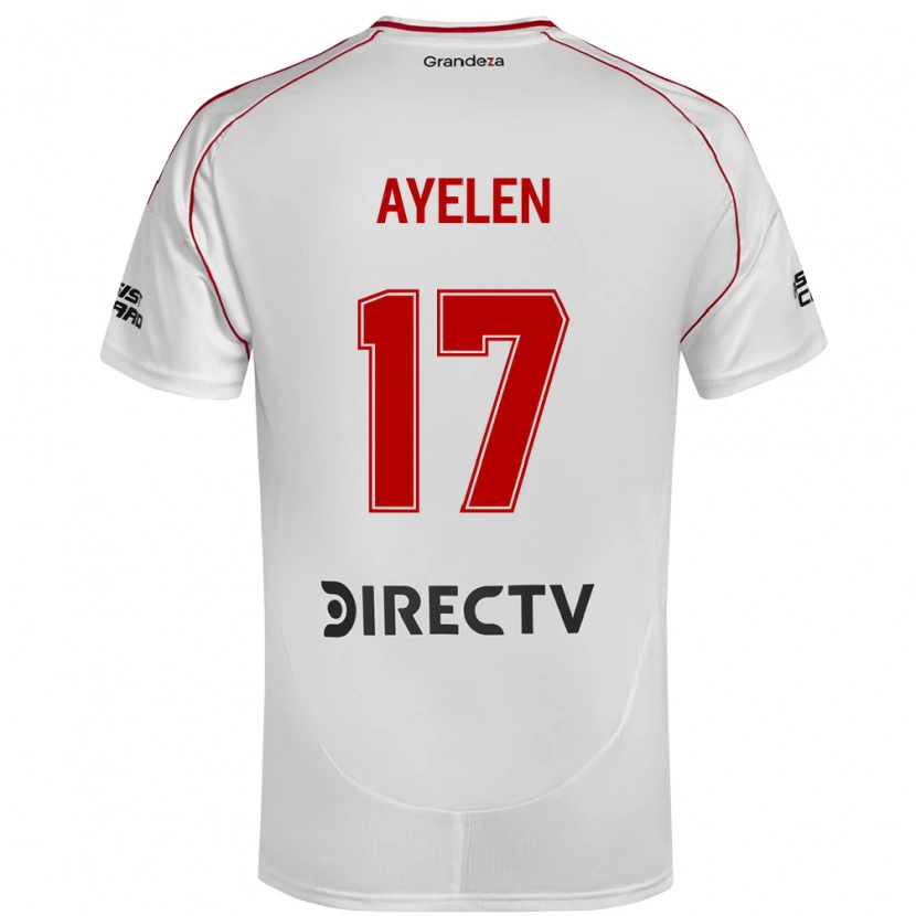 Danxen Kinderen Stephanie Ayelén Melgarejo #17 Wit Rood Thuisshirt Thuistenue 2025/26 T-Shirt