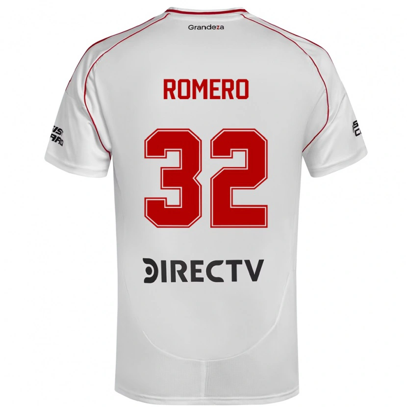Danxen Kinderen Julieta Romero #32 Wit Rood Thuisshirt Thuistenue 2025/26 T-Shirt