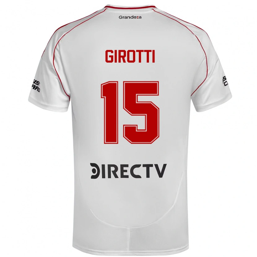 Danxen Kinderen Federico Girotti #15 Wit Rood Thuisshirt Thuistenue 2025/26 T-Shirt