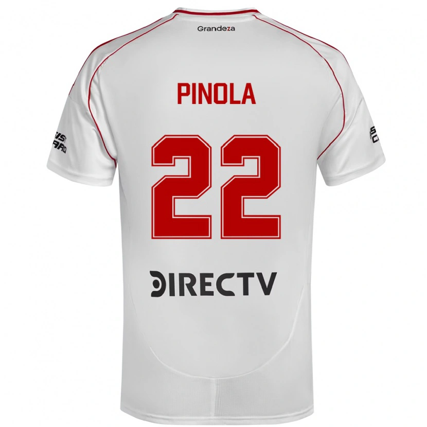 Danxen Kinderen Javier Pinola #22 Wit Rood Thuisshirt Thuistenue 2025/26 T-Shirt