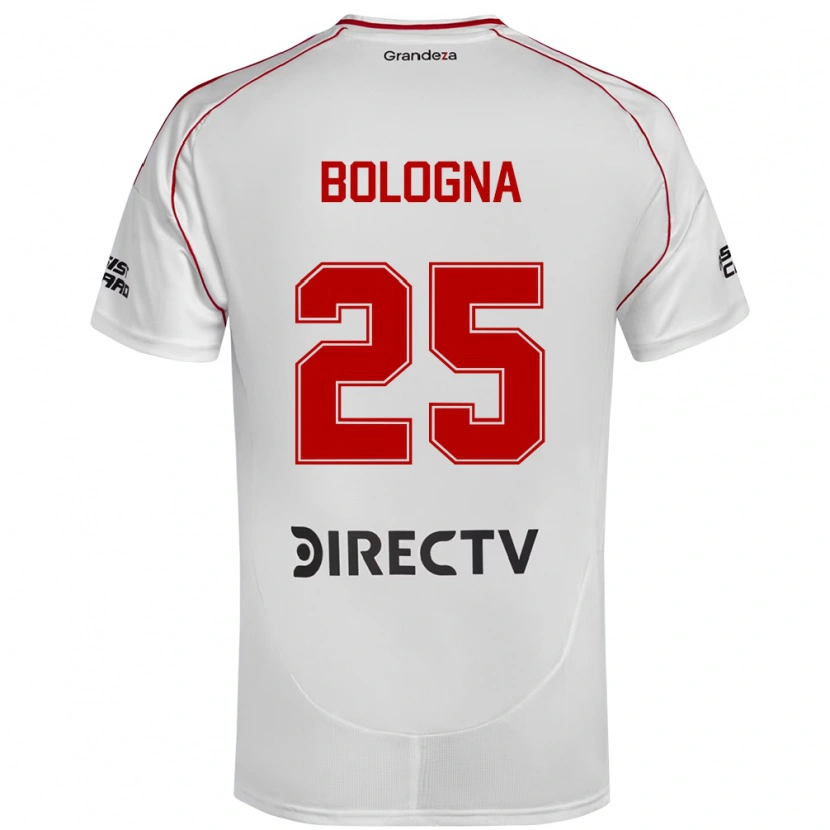 Danxen Kinderen Enrique Bologna #25 Wit Rood Thuisshirt Thuistenue 2025/26 T-Shirt