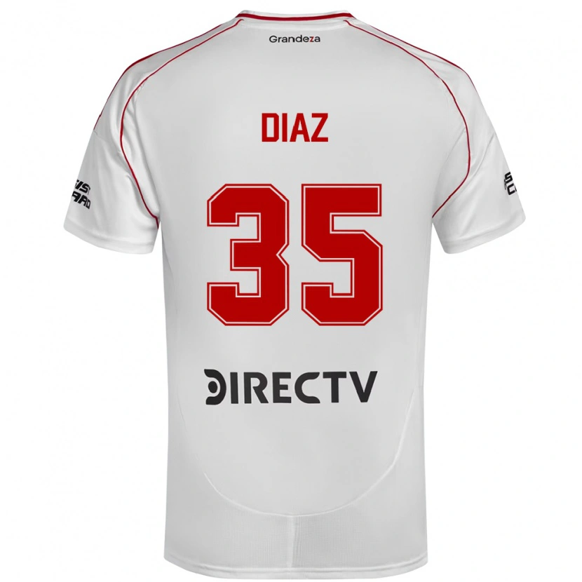 Danxen Kinderen Leonardo Diaz #35 Wit Rood Thuisshirt Thuistenue 2025/26 T-Shirt