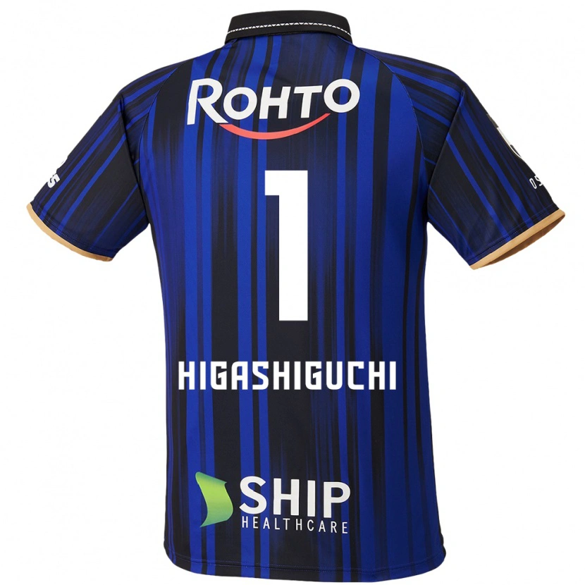 Danxen Kinderen Masaaki Higashiguchi #1 Blauw Wit Zwart Thuisshirt Thuistenue 2025/26 T-Shirt