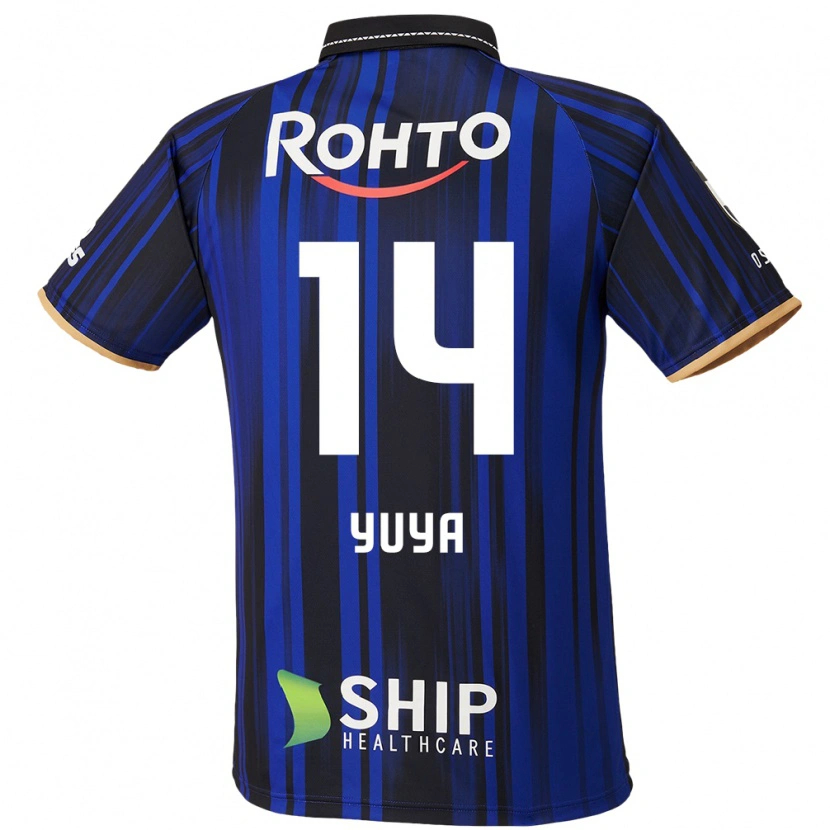 Danxen Kinderen Yuya Fukuda #14 Blauw Wit Zwart Thuisshirt Thuistenue 2025/26 T-Shirt