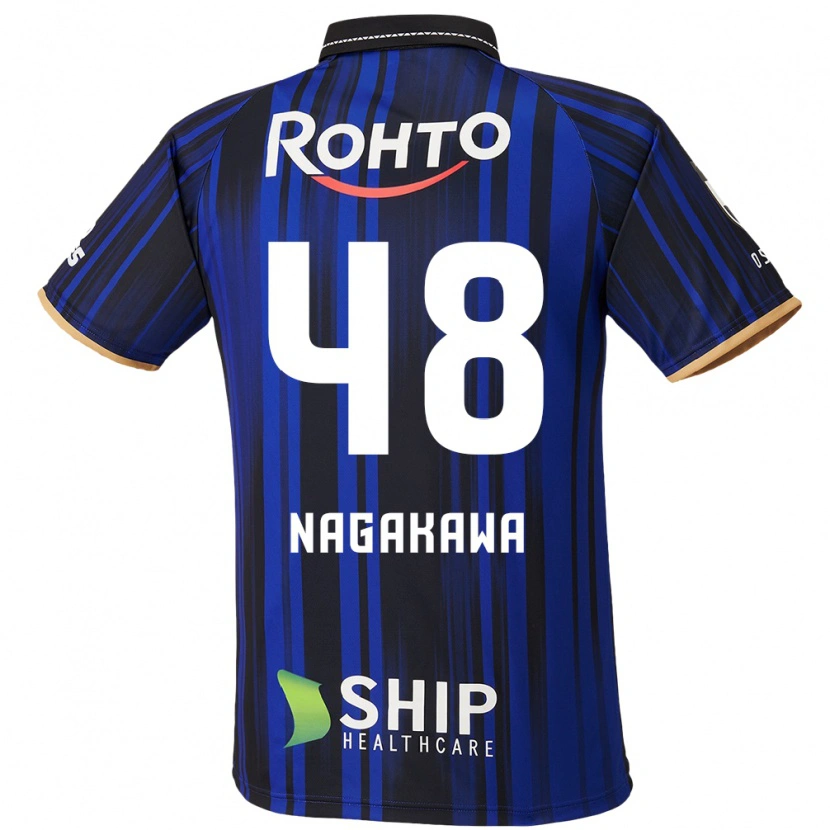 Danxen Kinderen Kanta Nagakawa #48 Blauw Wit Zwart Thuisshirt Thuistenue 2025/26 T-Shirt