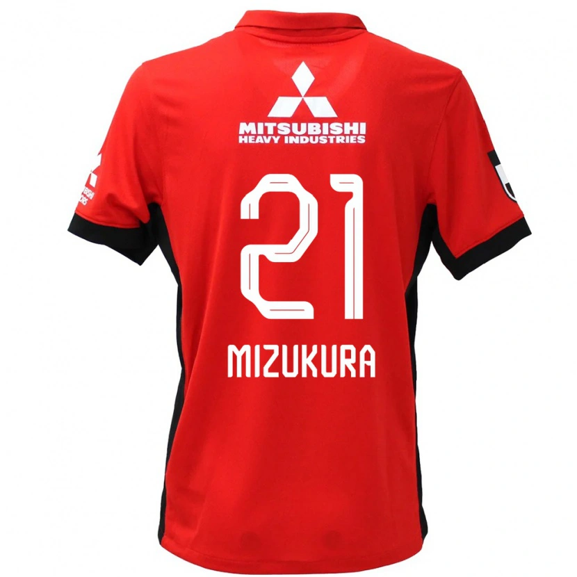 Danxen Kinderen Kei Mizukura #21 Rood Wit Thuisshirt Thuistenue 2025/26 T-Shirt