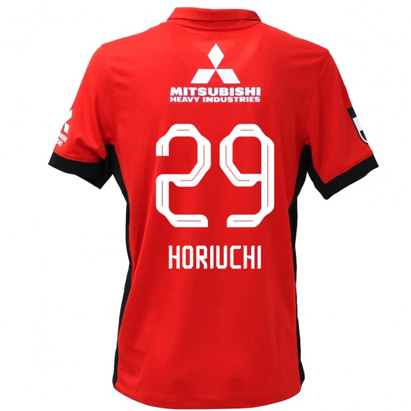 Danxen Kinderen Yota Horiuchi #29 Rood Wit Thuisshirt Thuistenue 2025/26 T-Shirt