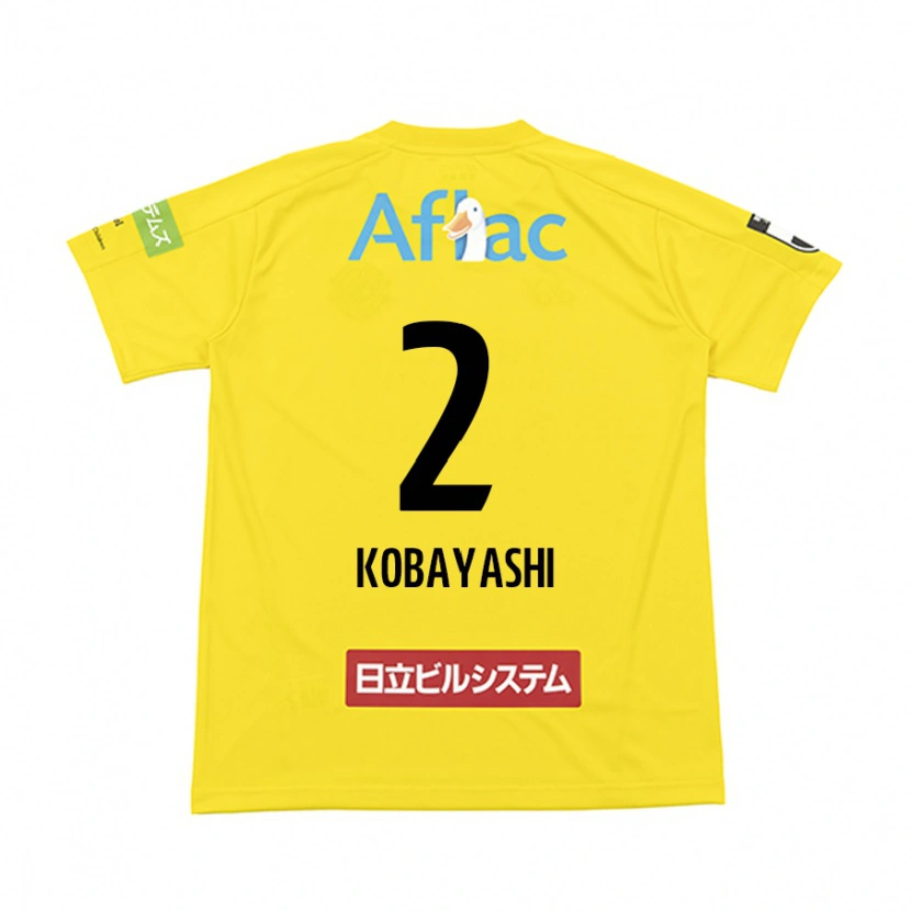 Danxen Kinderen Kensei Kobayashi #2 Zwart Geel Thuisshirt Thuistenue 2025/26 T-Shirt