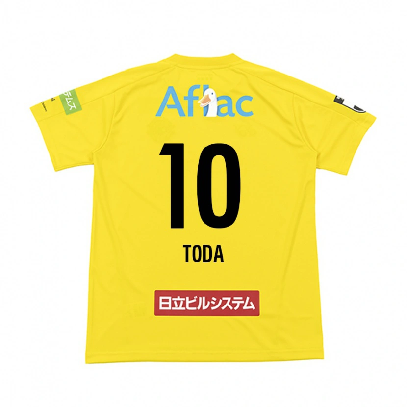 Danxen Kinderen Masato Toda #10 Zwart Geel Thuisshirt Thuistenue 2025/26 T-Shirt