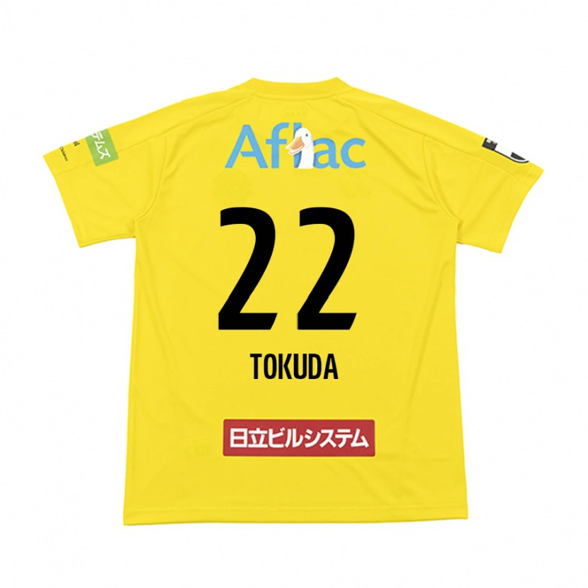 Danxen Kinderen Haoto Tokuda #22 Zwart Geel Thuisshirt Thuistenue 2025/26 T-Shirt