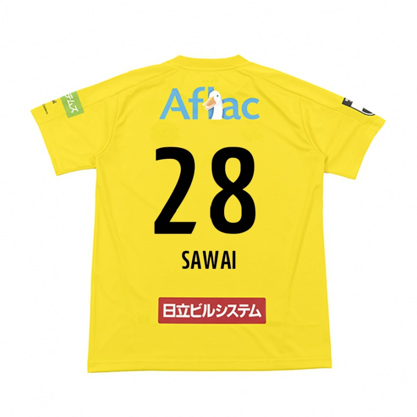 Danxen Kinderen Retsu Sawai #28 Zwart Geel Thuisshirt Thuistenue 2025/26 T-Shirt