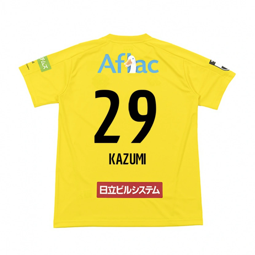 Danxen Kinderen Takuto Kazumi #29 Zwart Geel Thuisshirt Thuistenue 2025/26 T-Shirt
