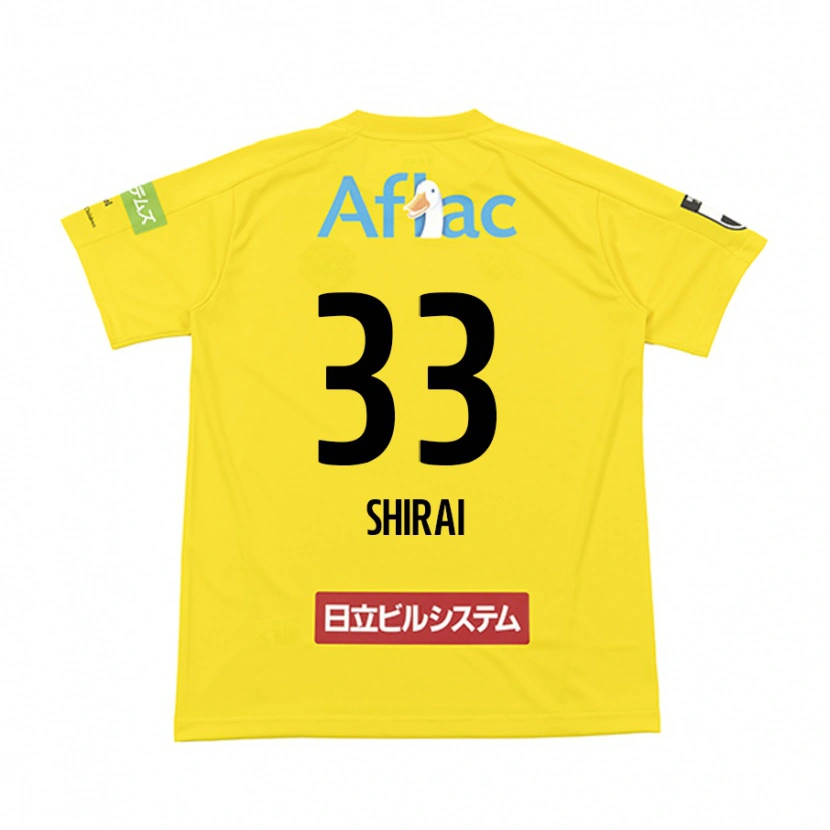 Danxen Kinderen Eiji Shirai #33 Zwart Geel Thuisshirt Thuistenue 2025/26 T-Shirt