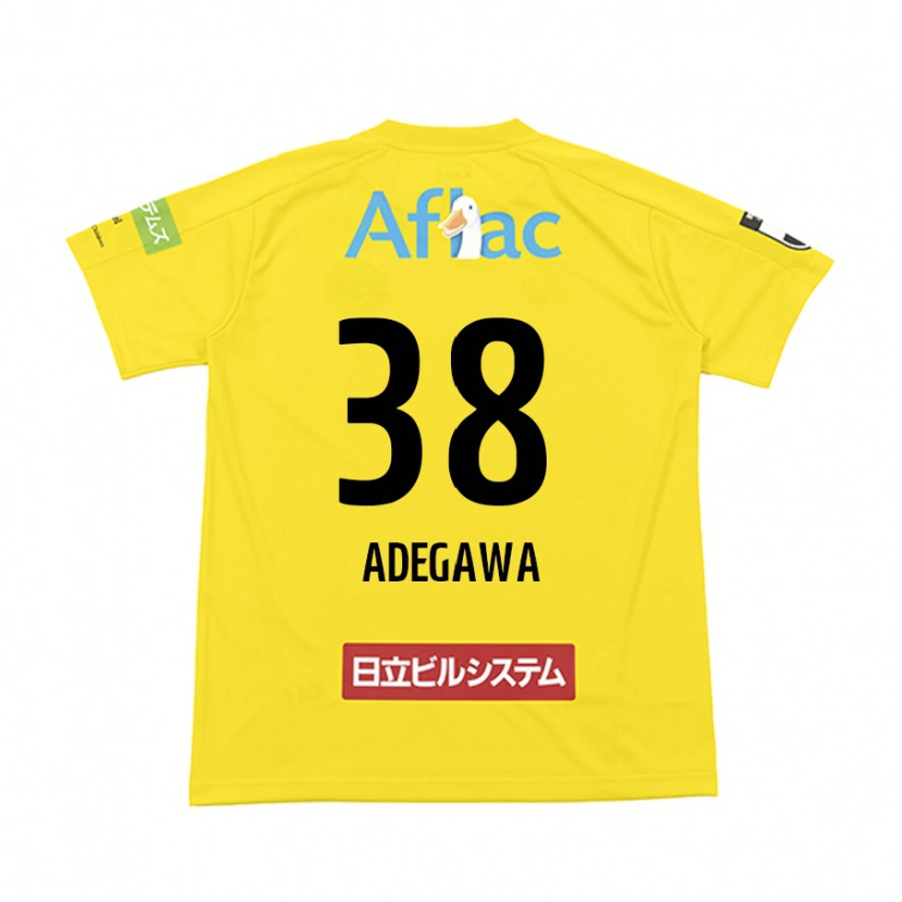 Danxen Kinderen Koa Adegawa #38 Zwart Geel Thuisshirt Thuistenue 2025/26 T-Shirt