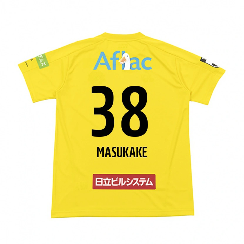 Danxen Kinderen Yugo Masukake #38 Zwart Geel Thuisshirt Thuistenue 2025/26 T-Shirt