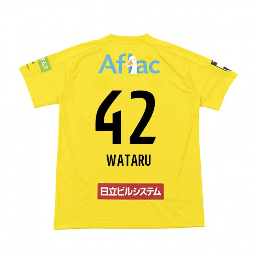 Danxen Kinderen Wataru Harada #42 Zwart Geel Thuisshirt Thuistenue 2025/26 T-Shirt