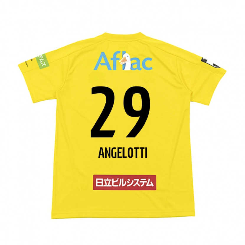 Danxen Kinderen Rodrigo Angelotti #29 Zwart Geel Thuisshirt Thuistenue 2025/26 T-Shirt