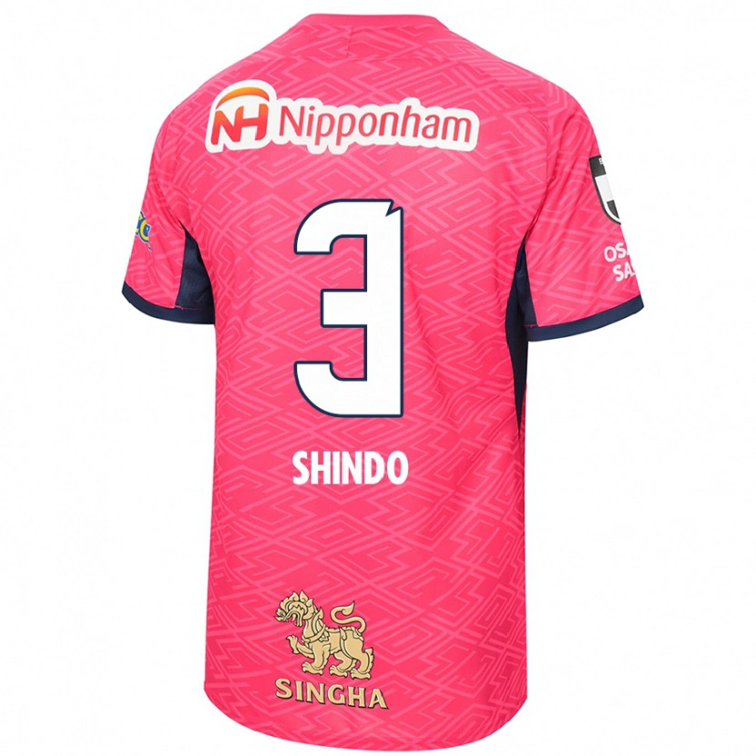 Danxen Kinderen Ryosuke Shindo #3 Sakura Roze Wit Thuisshirt Thuistenue 2025/26 T-Shirt